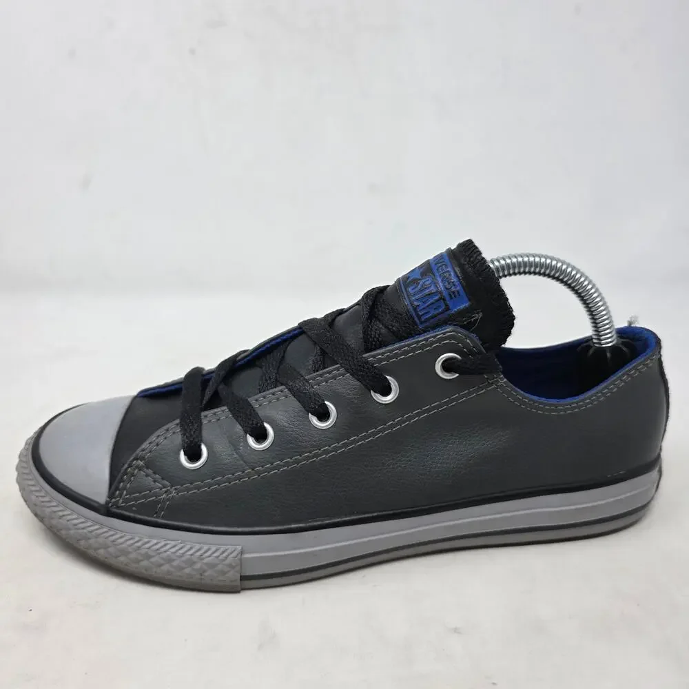 Converse Chuck Taylor All Star Low Black Blue Stitch Youth 4